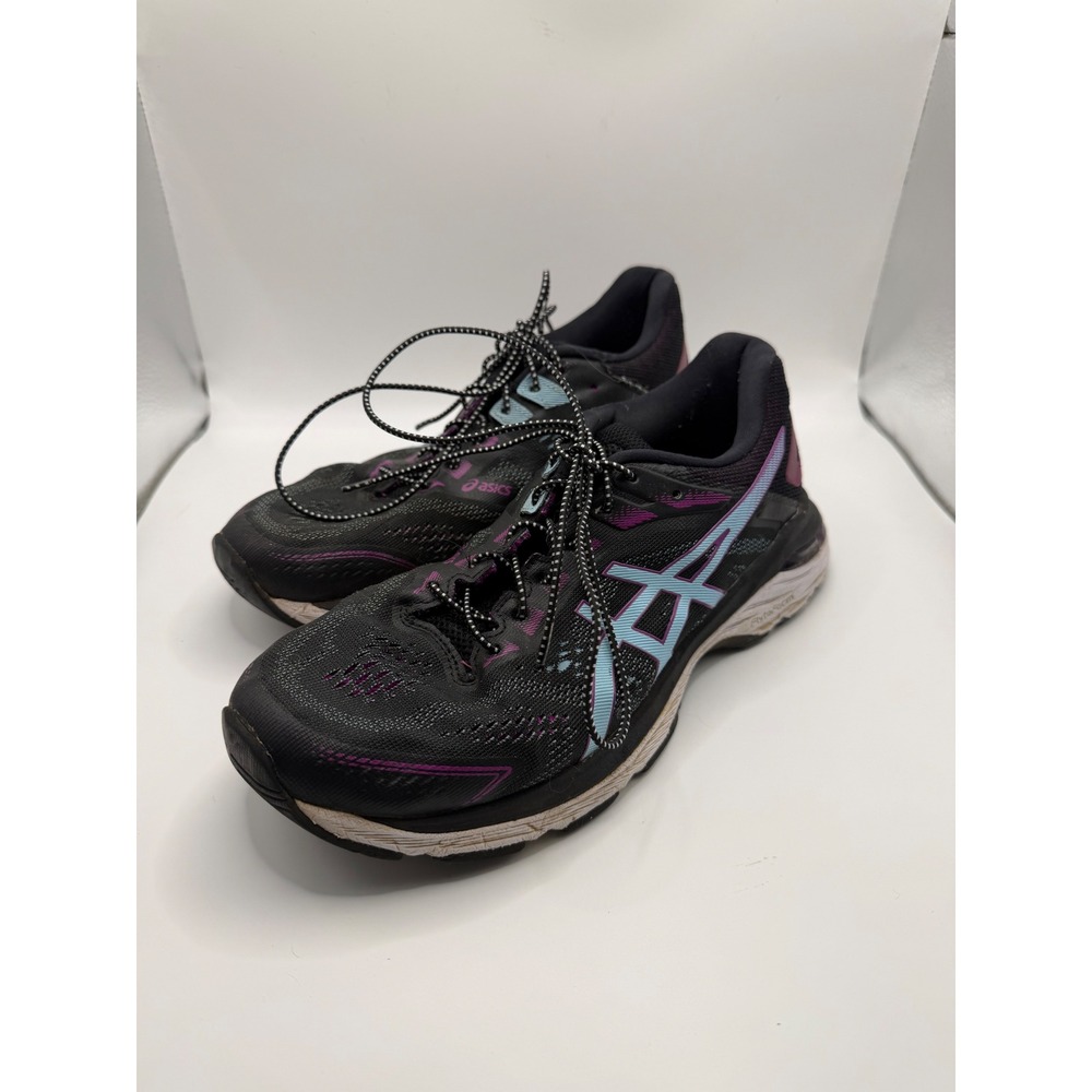 ASICS GT-2000 7 Womens Running Shoes Black Purple 1012A146 Size 7.5 Wide